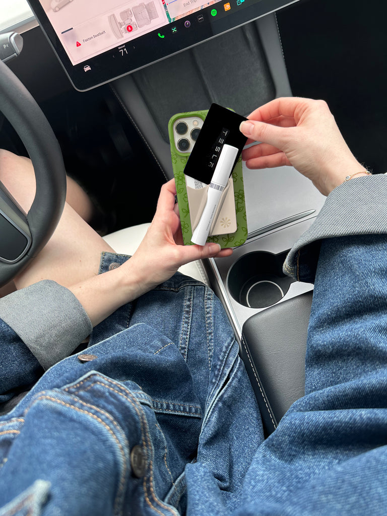 Tech Candy Bare Necessities holds a round tube or squeeze tube plus credit cards