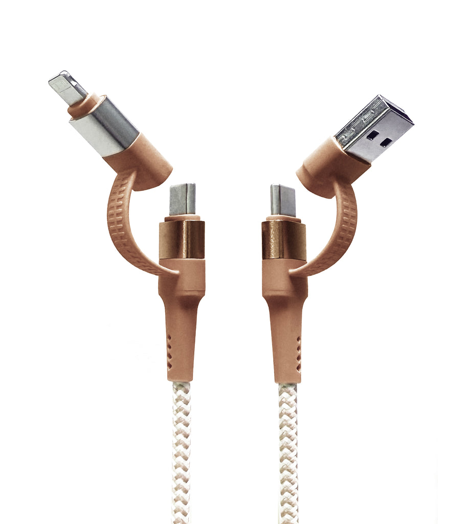 Two Faced 6' Woven Cable : Natural