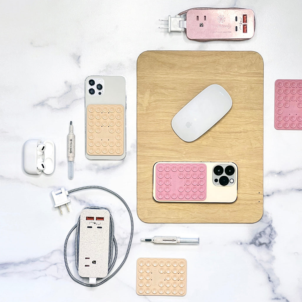 Power Pad with Stick 'Em Up, Power Trip Eco, and Teenie Weenie Earbud Cleanie products