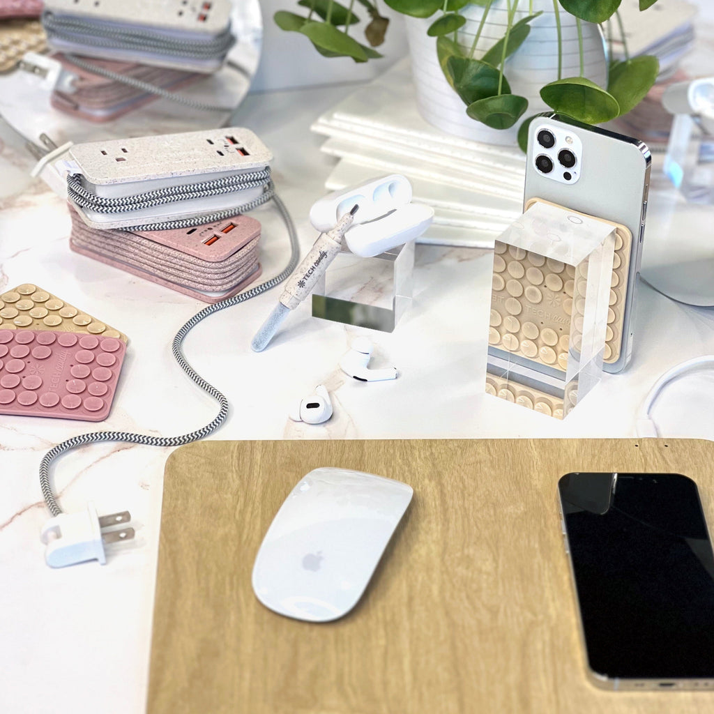 Stick 'Em Up 2-Sided Phone Suction Pad : Natural – Tech Candy Stick 'Em Up 2-Sided Phone Suction Pad : Natural – Tech Candy