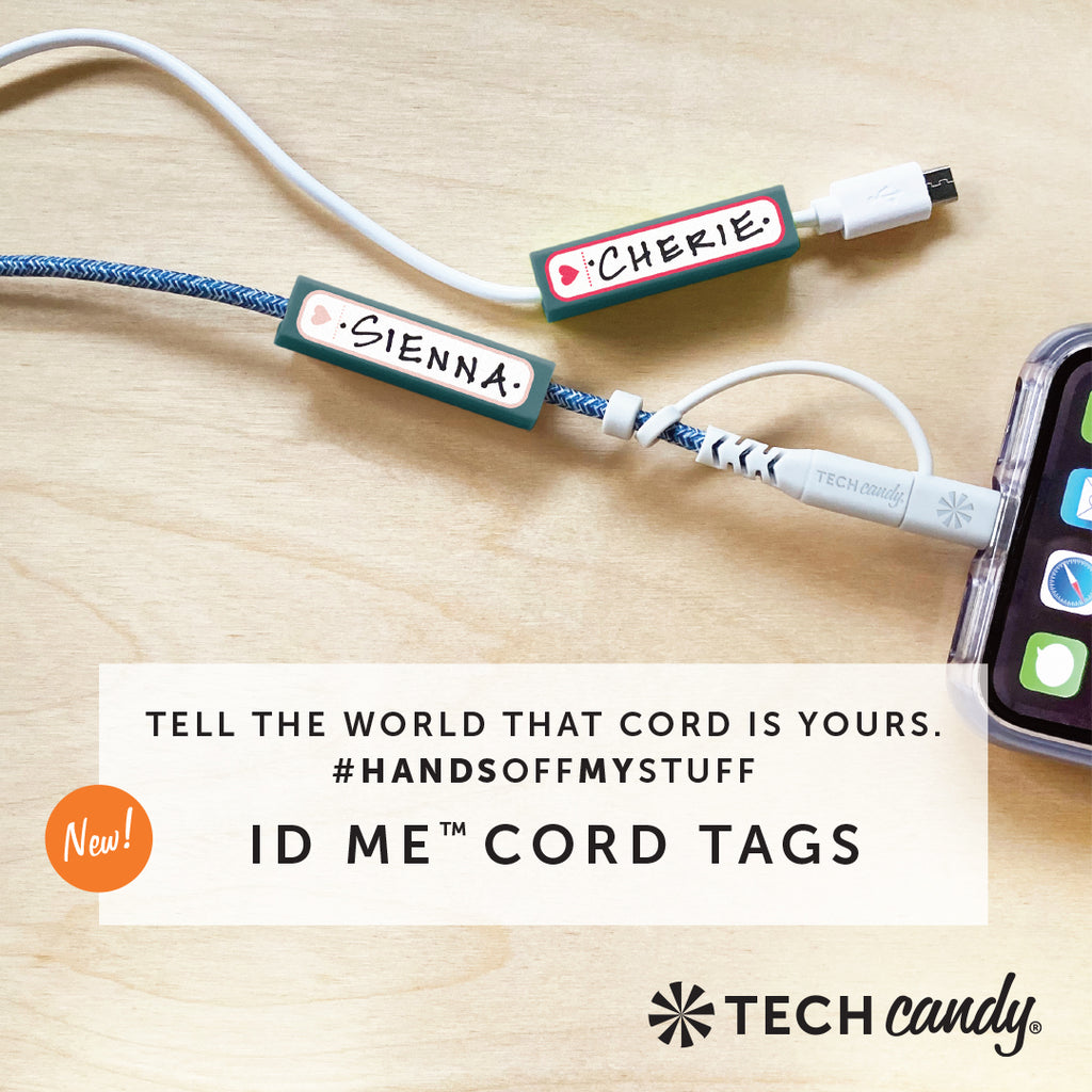 ID Me Charging Cord ID Tag Set in use