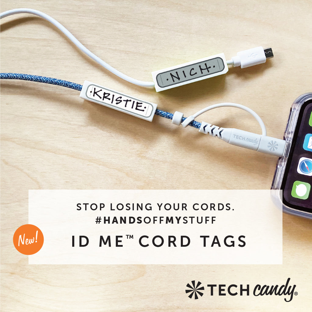 ID Me Charging Cord ID Tag Set in use